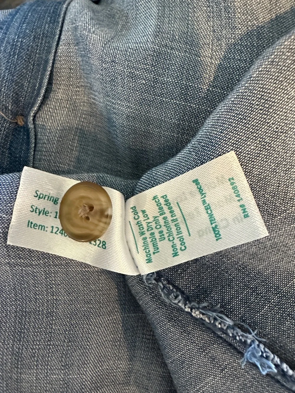 Marine Layer Camila Button Front Medium Wash Midi Dress New! - Picture 13 of 14